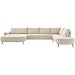 Hoekbank Davanti HR-zitting beige rechts