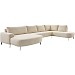 Hoekbank Davanti HR-zitting beige rechts