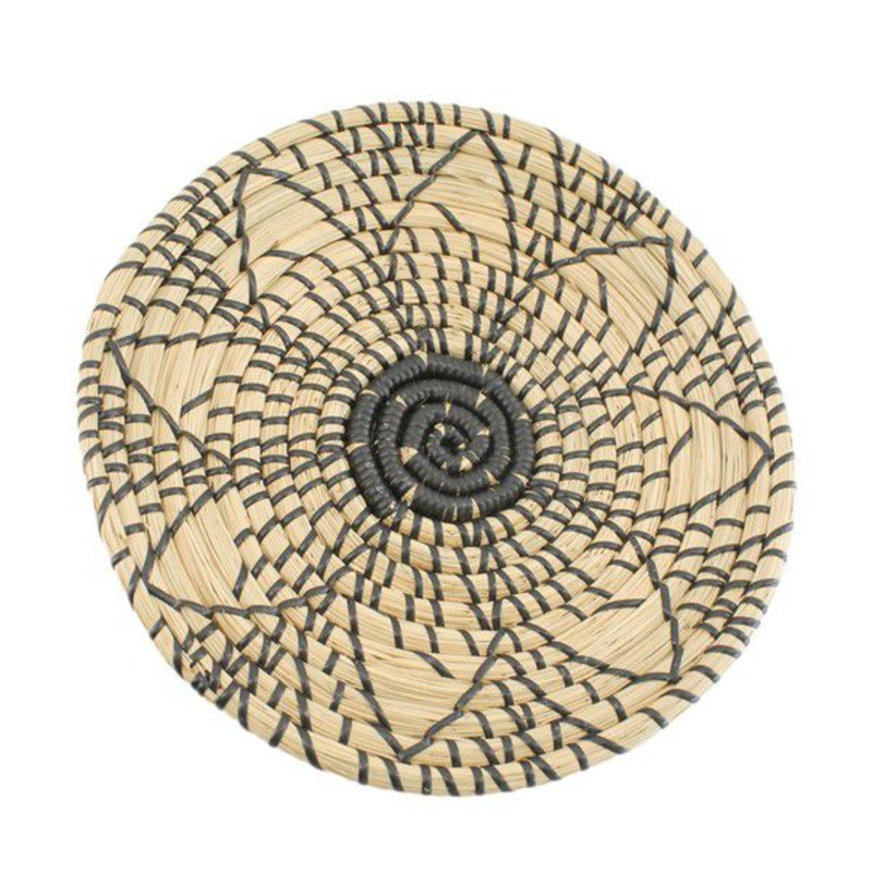 Wanddecoratie Arcana rond 28 bruin zwart