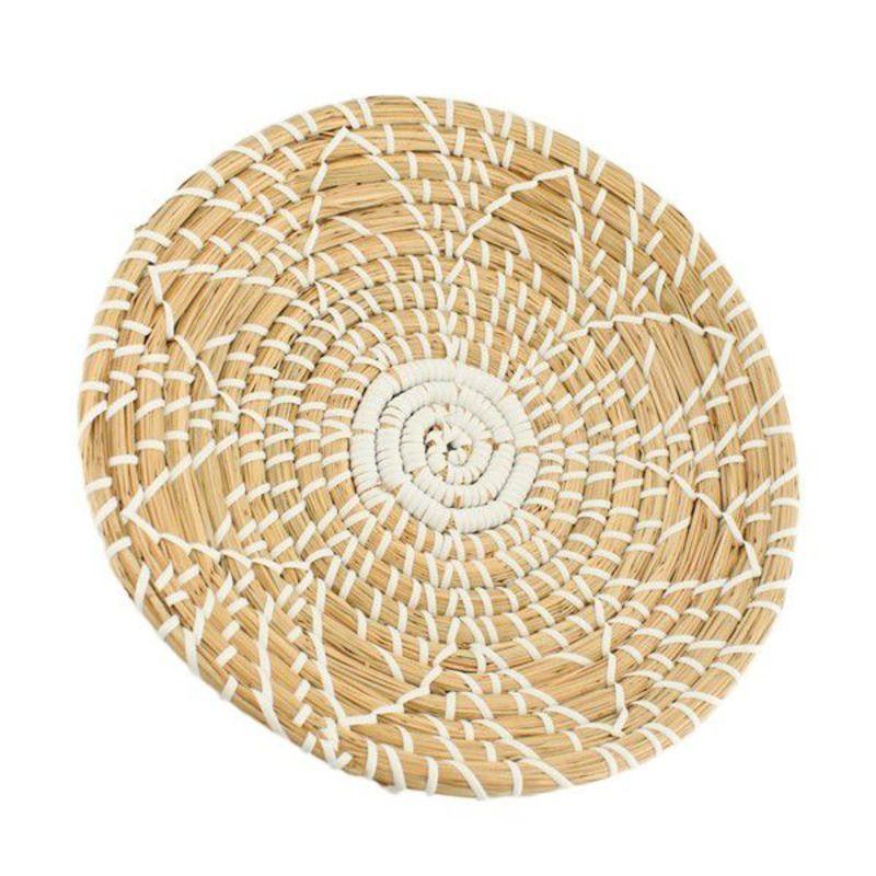 Wanddecoratie Arcana rond 28 bruin wit