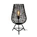 Tafellamp Scarperio rond 33 cm rotan zwart