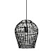 Hanglamp Scarperio rond 31 cm rotan zwart