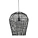 Hanglamp Scarperio rond 40 cm rotan zwart