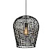 Hanglamp Scarperio rond 40 cm rotan zwart