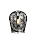Hanglamp Scarperio rond 40 cm rotan zwart