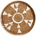 Wanddecoratie Carraro rond medium bruin