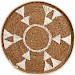 Wanddecoratie Carraro rond large bruin