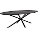 Eettafel Piastra 230x115 cm ovaal zwart