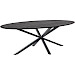 Eettafel Piastra 230x115 cm ovaal zwart