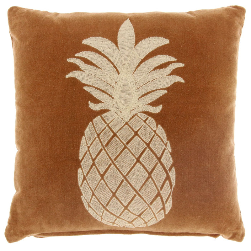 Sierkussen Gorduno ananas 45x45cm camel