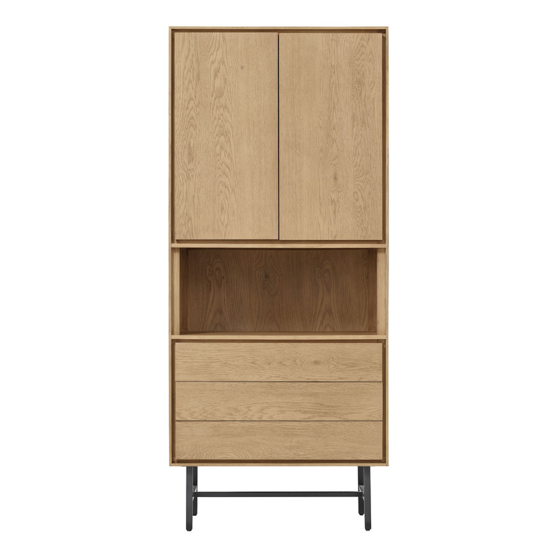 Opbergkast Belvio (85 Cm) light oak fineer