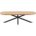 Salontafel Romaro 140x70 cm Deens ovaal teak mix rough