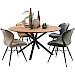 Eettafel Romaro 150 cm rond teak mix rough
