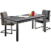 Kindertafel Tratto 110x55 cm rechthoekig mango zwart