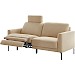 2,5 zitsbank Moscato koudschuim beige relaxfunctie links