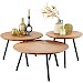 Salontafel Romaro 75 cm rond teak mix rough