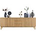 Dressoir Arrosto eikenhout 76x225x45 cm light roast