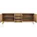 Dressoir Arrosto eikenhout 76x225x45 cm light roast