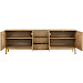 Dressoir Arrosto eikenhout 76x225x45 cm light roast