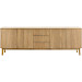 Dressoir Arrosto eikenhout 76x225x45 cm light roast