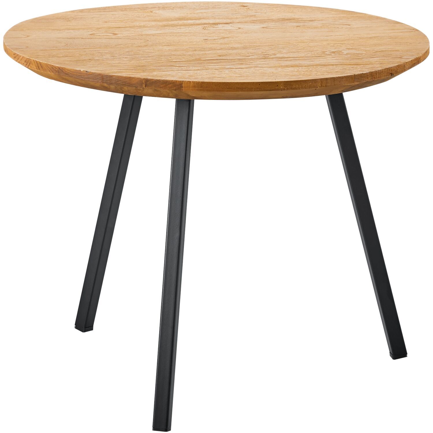 Bijzettafel Aska teak 55 cm rond naturel brushed