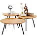 Bijzettafel Aska teak 65 cm rond naturel brushed