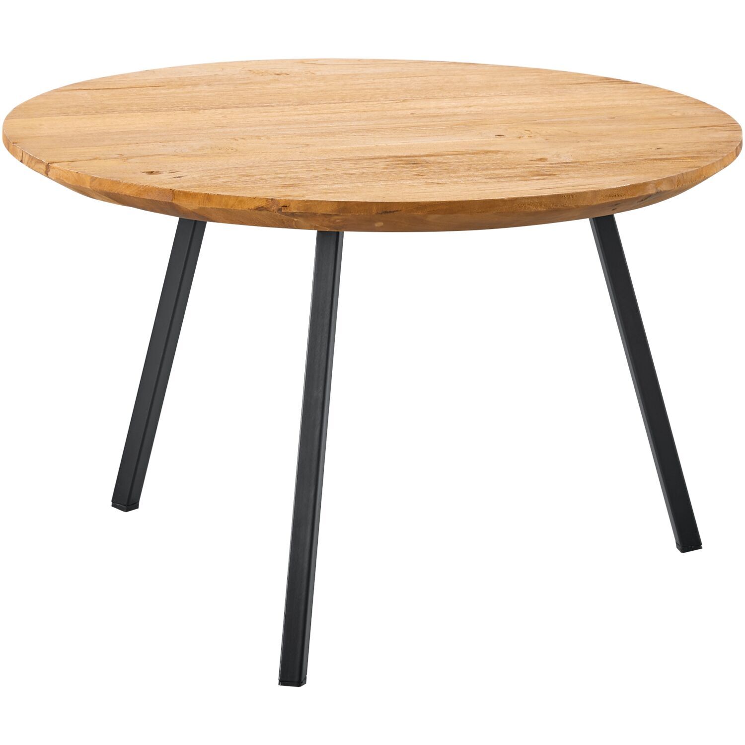Bijzettafel Aska teak 65 cm rond naturel brushed