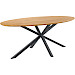 Eettafel Aska 200x100 cm ovaal teak naturel brushed