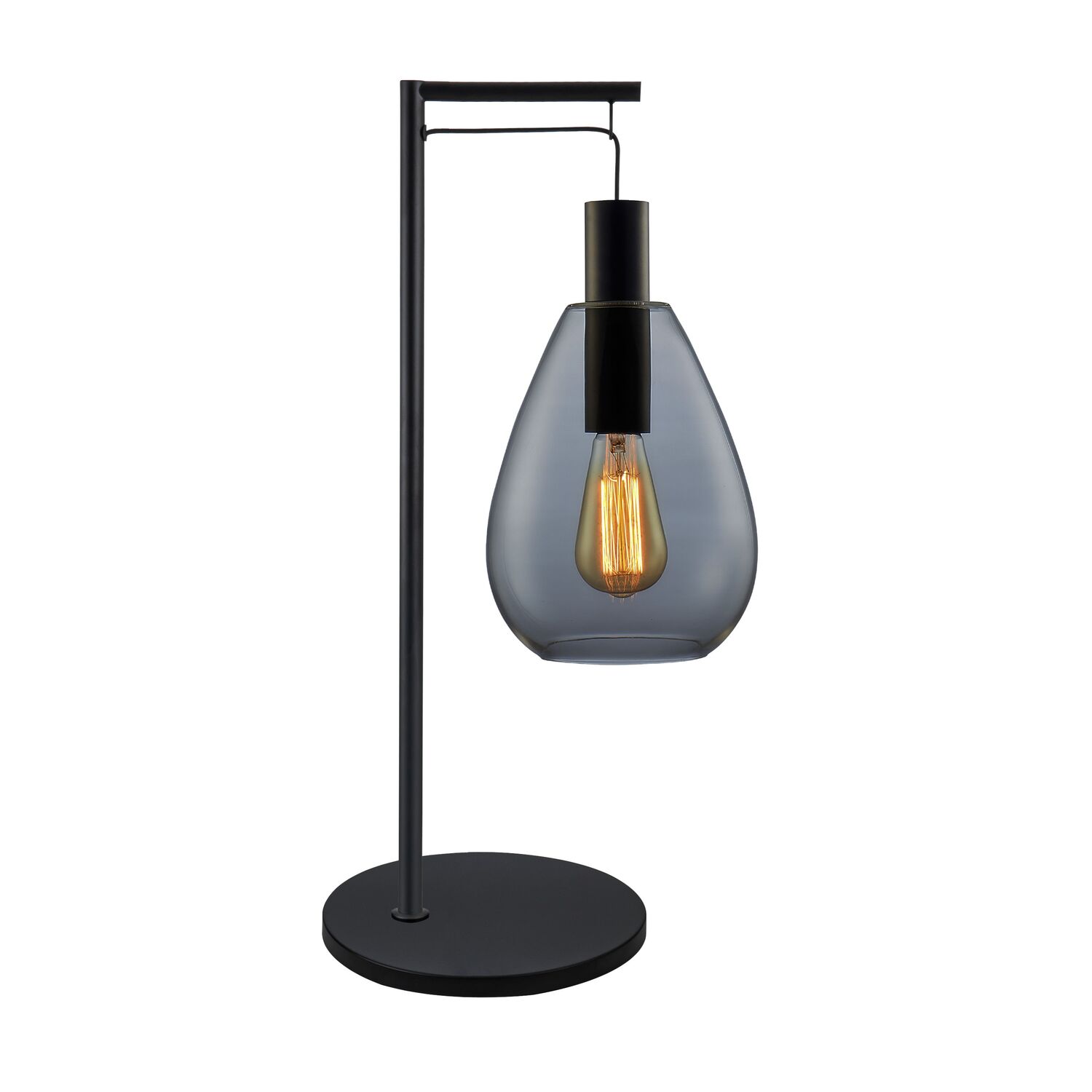 Tafellamp Felinio smoke glas 1-lichts hangend