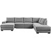 Hoekbank rechts Florance polyether grijs