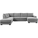 Hoekbank links Florance polyether grijs