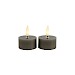 Theelicht Benevento Led grijs 4 cm rond set van 2