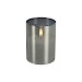 Kaars Caposele Led small grijs glas rond