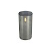Kaars Caposele Led large grijs glas rond