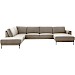 Hoekbank links Moscato traagschuim beige relaxfunctie