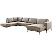 Hoekbank links Moscato traagschuim beige relaxfunctie