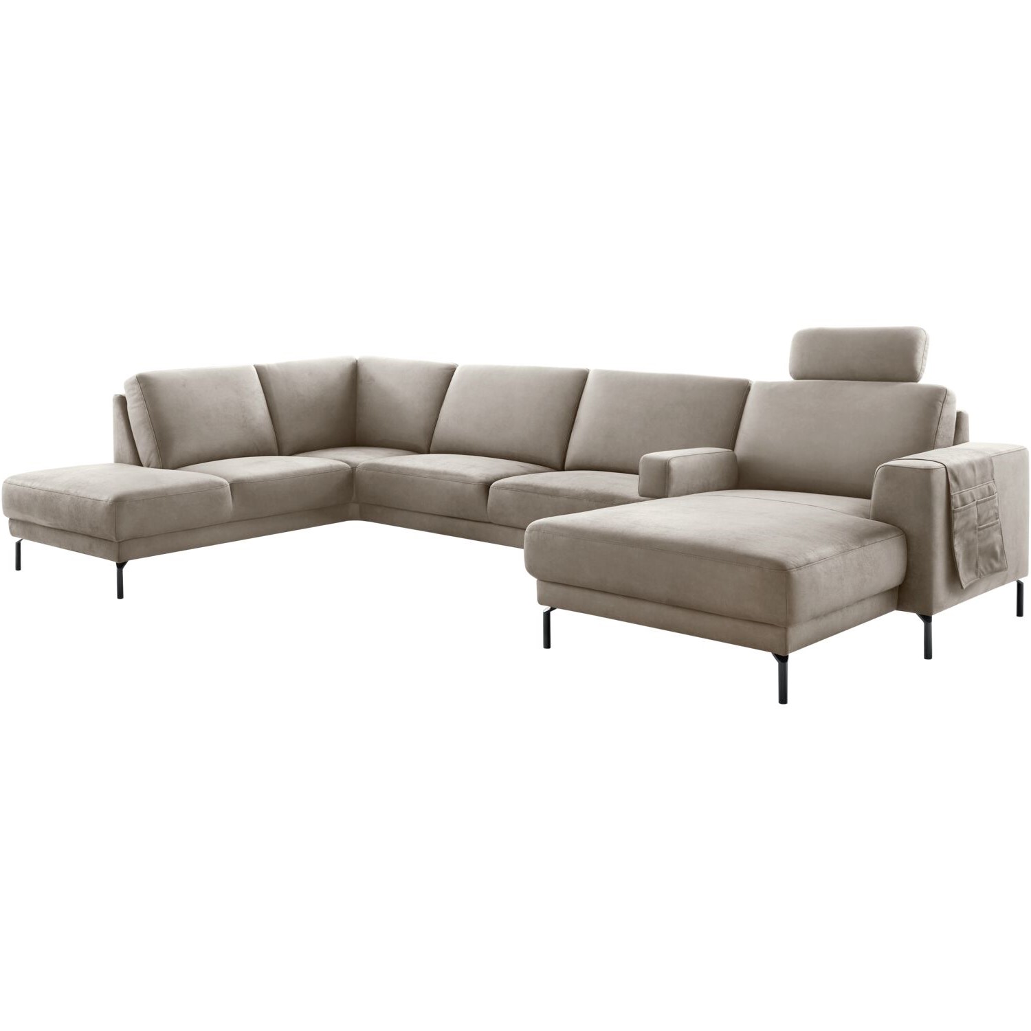 Hoekbank links Moscato traagschuim beige relaxfunctie