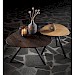 Salontafel Tavolo eikenhout 70x70 cm driehoekig dark roast