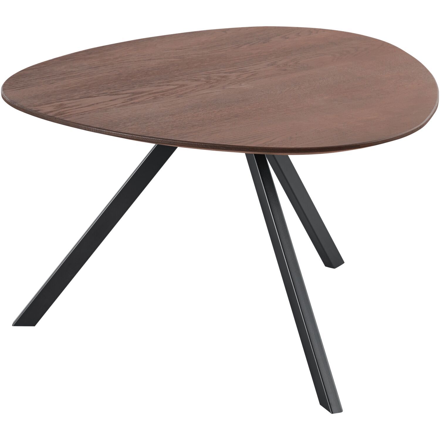 Salontafel Tavolo eikenhout 70x70 cm driehoekig dark roast