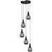 Hanglamp Felinio smoke glas 5-lichts rond