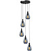 Hanglamp Felinio smoke glas 5-lichts rond