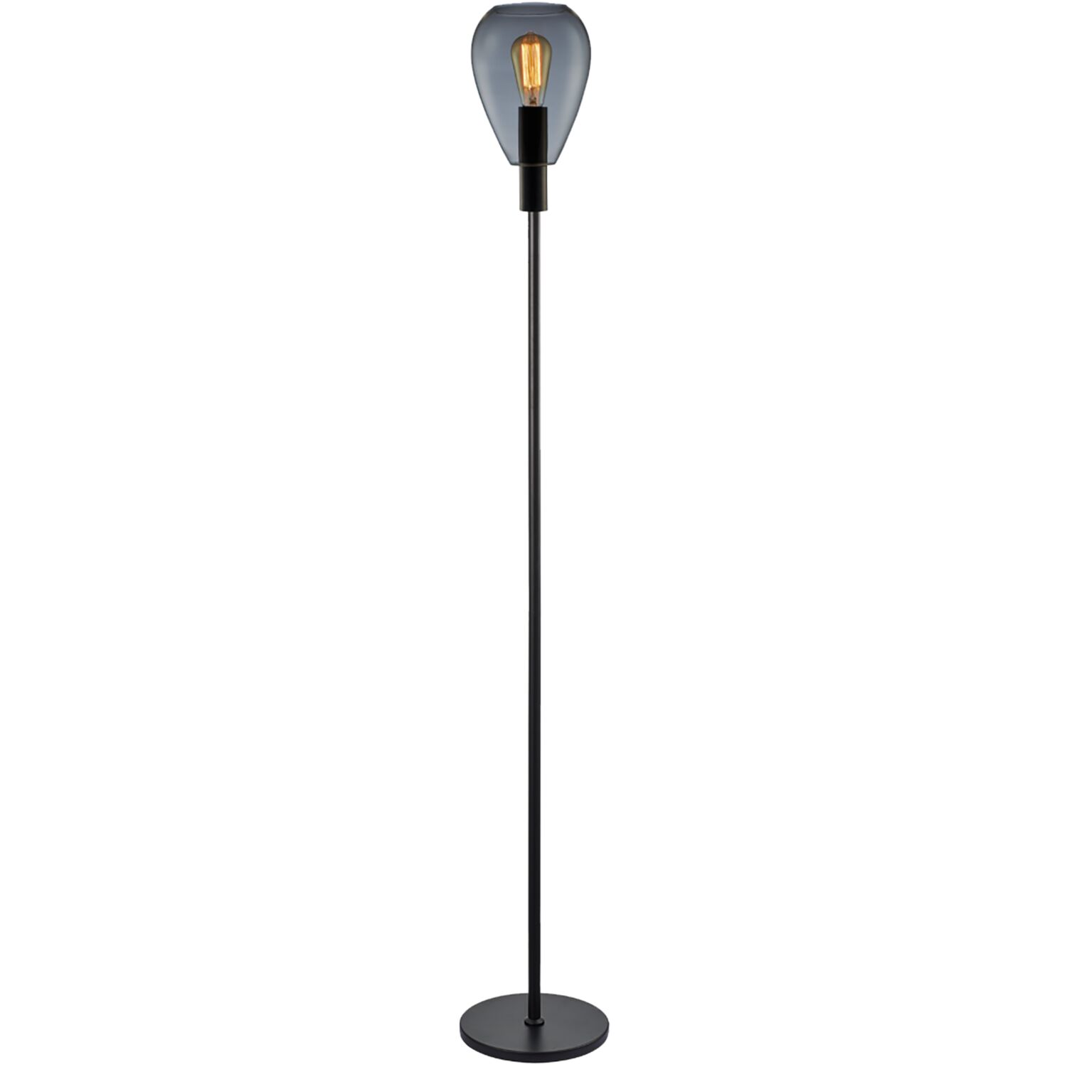 Vloerlamp Felinio smoke glas 1-lichts