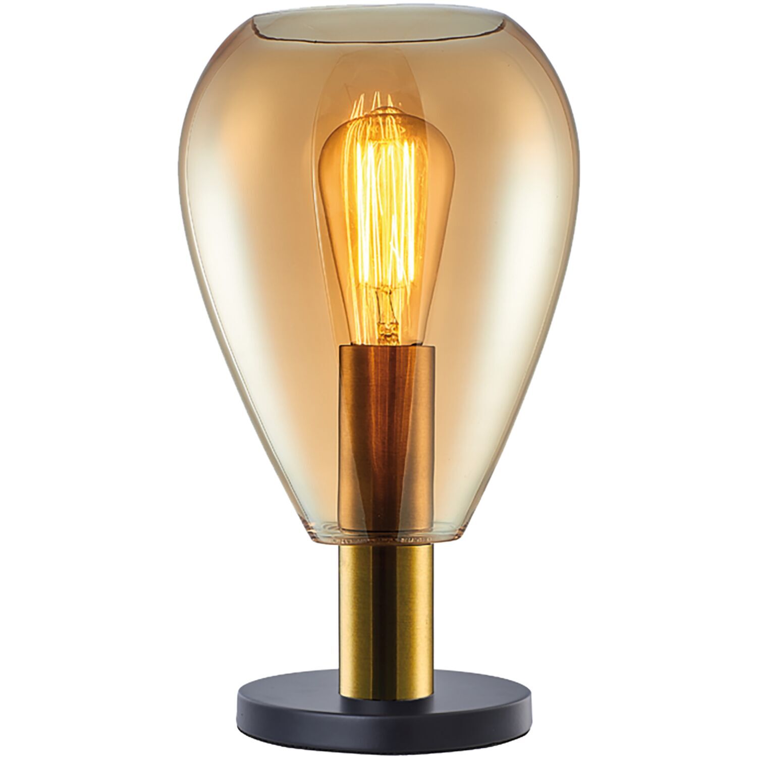Tafellamp Felinio amber glas 1-lichts