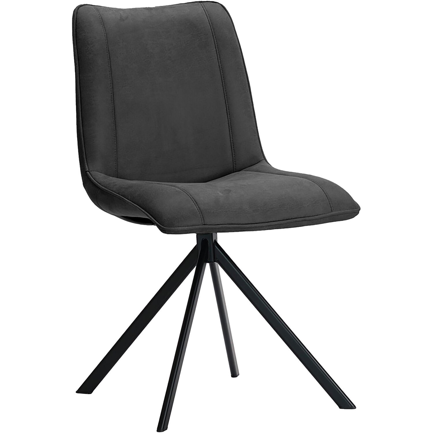Eetkamerstoel Fare microleder antraciet