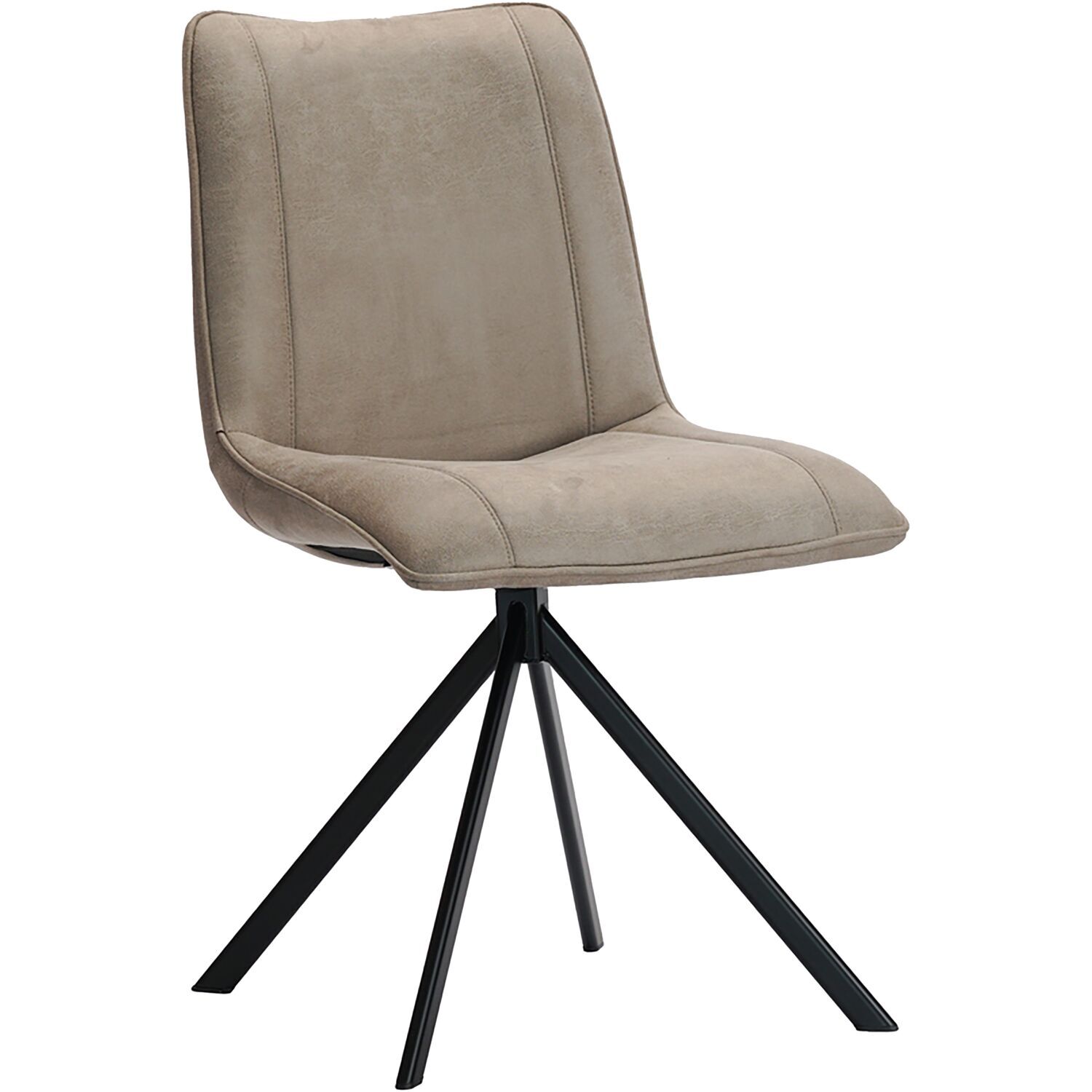 Eetkamerstoel Fare microleder lichtgrijs