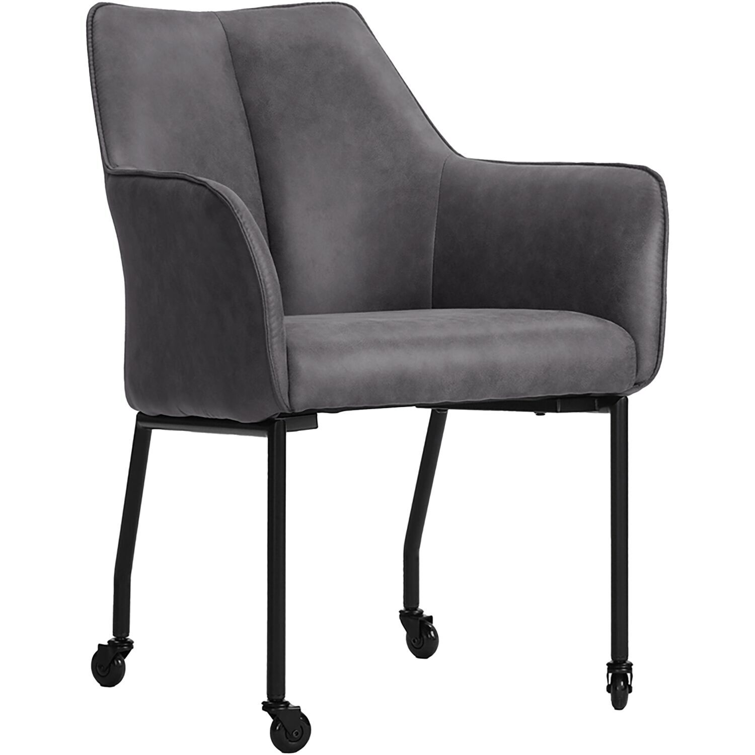 Armstoel Dura microvezel donkergrijs