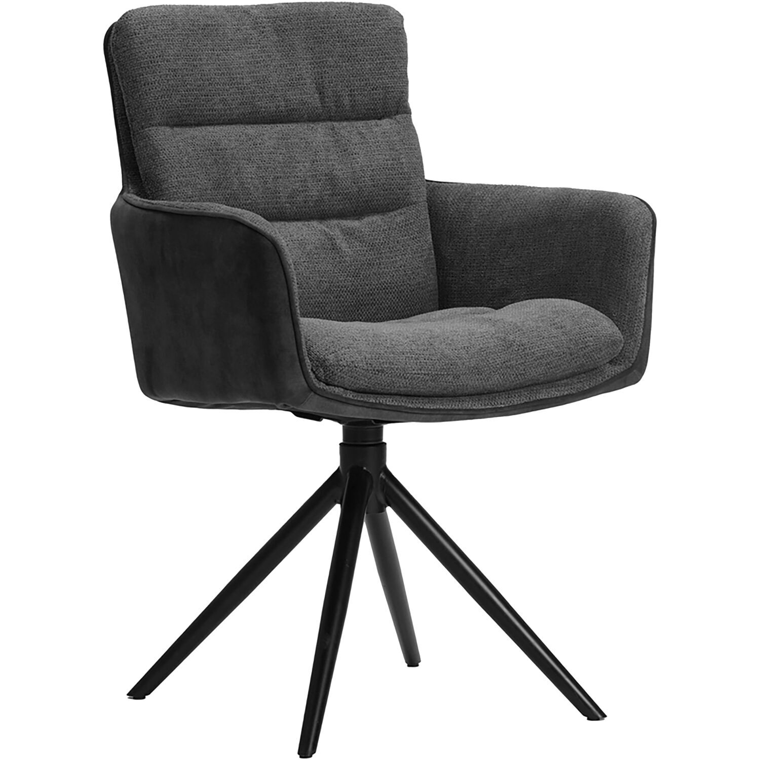 Armstoel Letta draaibaar antraciet