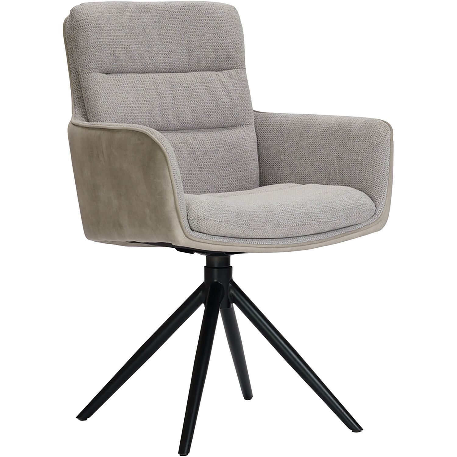 Armstoel Letta draaibaar lichtgrijs