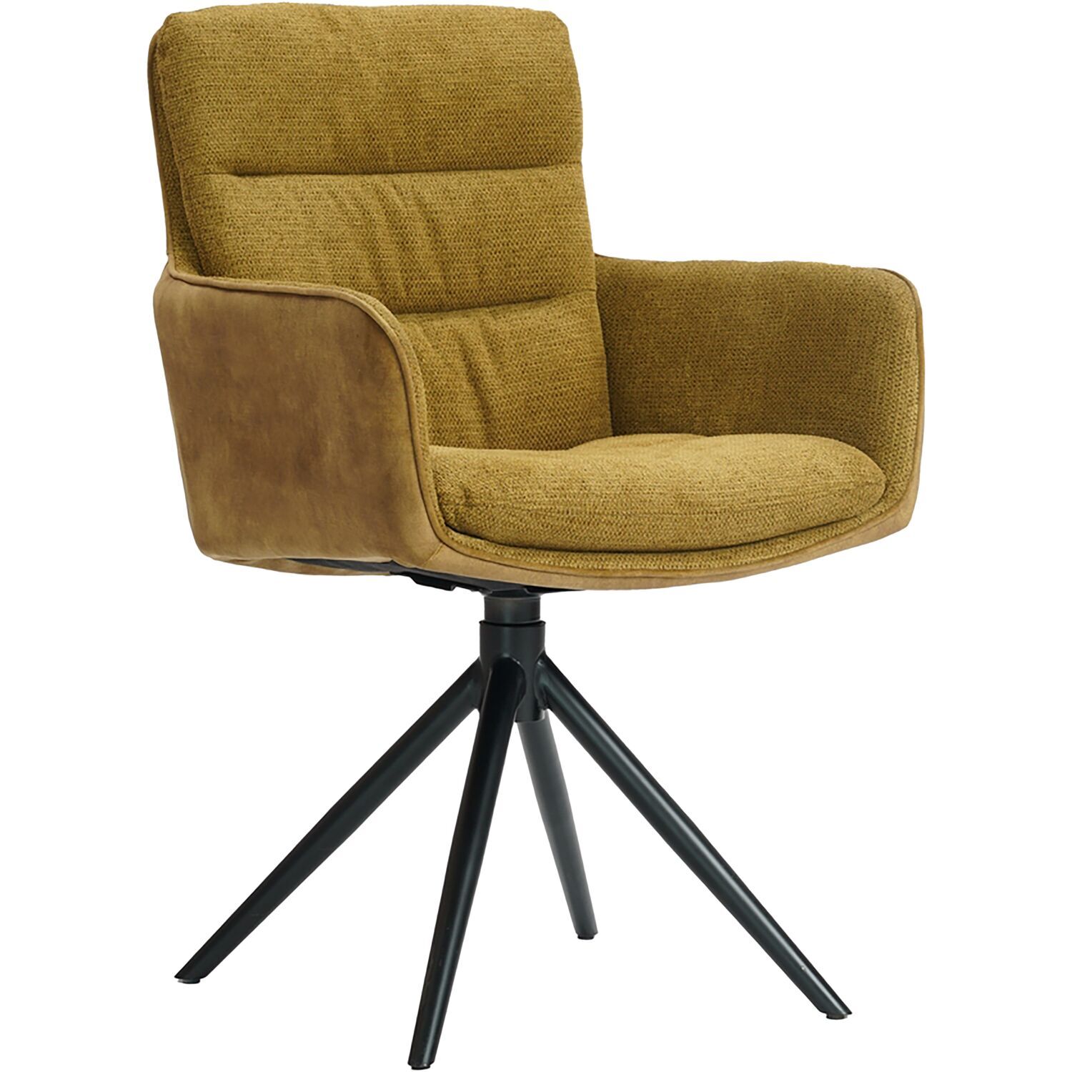 Armstoel Letta draaibaar okergeel