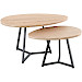 Salontafel Locarnio set van 2 misty oak